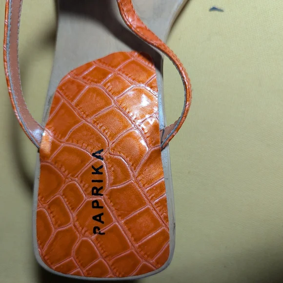 Paprika Slingback Sandals in Pink and Orange YTK Shoe Sale! - Picture 4 of 6